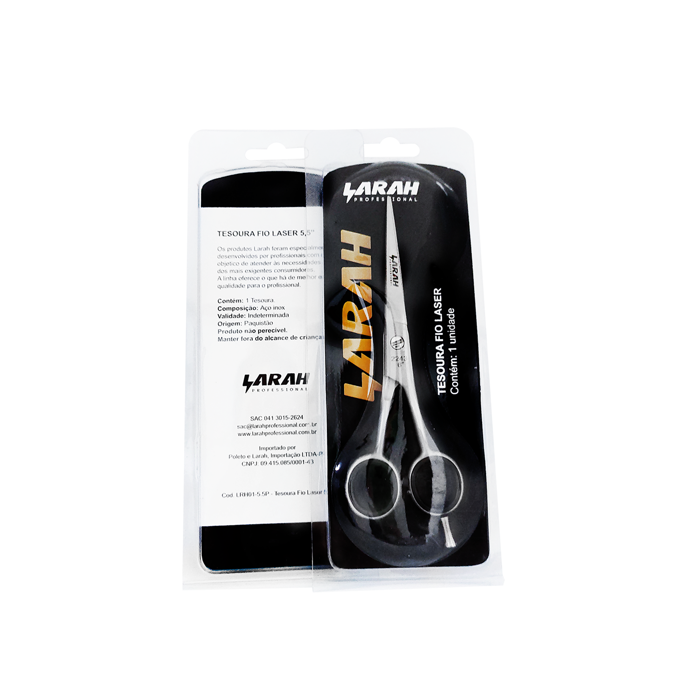 Tesoura de Cabelo +Fio Laser - Com Descanso - Nº2243